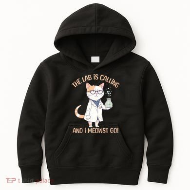 Funny Lab Cat Laboratory Chemistry Kids Hoodie