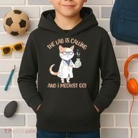 Funny Lab Cat Laboratory Chemistry Kids Hoodie thumb 2
