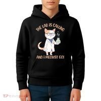 Funny Lab Cat Laboratory Chemistry Kids Hoodie thumb 4