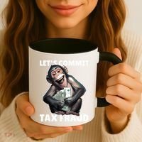 Funny Lets Commit Tax Fraud Monkey Outfit Tax Day Sayings Coffee Mug thumb 3