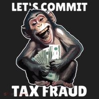 Funny Lets Commit Tax Fraud Monkey Outfit Tax Day Sayings Beanie thumb 2