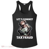 Funny Lets Commit Tax Fraud Monkey Outfit Tax Day Sayings Ladies PosiCharge Competitor Racerback Tank thumb 0