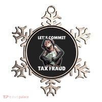 Funny Lets Commit Tax Fraud Monkey Outfit Tax Day Sayings Ornament thumb 0