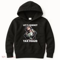 Funny Lets Commit Tax Fraud Monkey Outfit Tax Day Sayings Kids Hoodie thumb 0