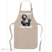 Funny Lets Commit Tax Fraud Monkey Outfit Tax Day Sayings Apron thumb 0