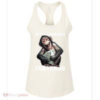 Funny Lets Commit Tax Fraud Monkey Outfit Tax Day Sayings Women's Tank Top thumb 0