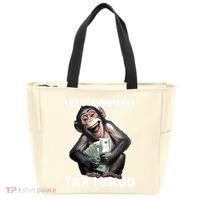 Funny Lets Commit Tax Fraud Monkey Outfit Tax Day Sayings Tote Bag thumb 0
