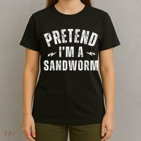 Funny Lazy Costume Last Minute Pretend IM A Sandworm T-Shirt thumb 4