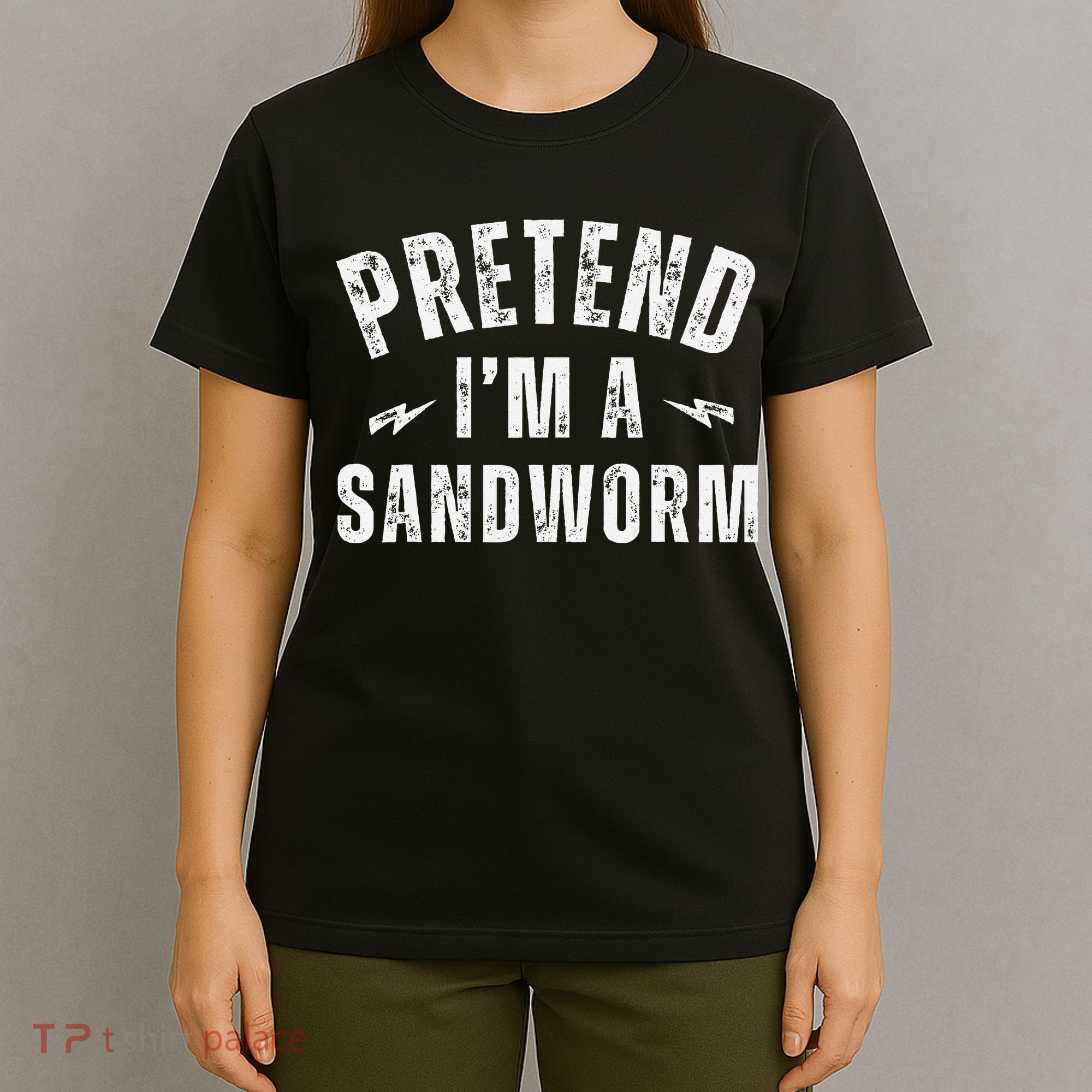 Funny Lazy Costume Last Minute Pretend IM A Sandworm T-Shirt