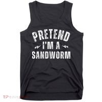 Funny Lazy Costume Last Minute Pretend IM A Sandworm Tank Top thumb 0