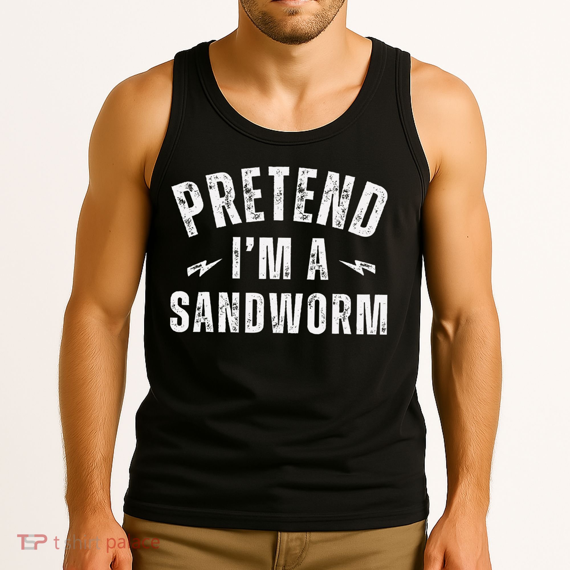 Funny Lazy Costume Last Minute Pretend IM A Sandworm Tank Top