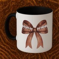Football Lover Cute Bow Fall Coffee Mug thumb 2