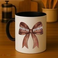 Football Lover Cute Bow Fall Coffee Mug thumb 4