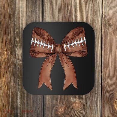 Football Lover Cute Bow Fall Coaster