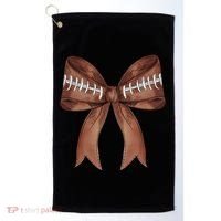 Football Lover Cute Bow Fall Golf Towel thumb 0