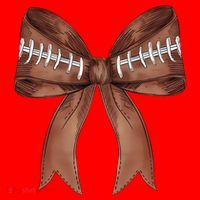 Football Lover Cute Bow Fall Santa Hat thumb 1