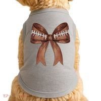 Football Lover Cute Bow Fall Doggie Tank thumb 0