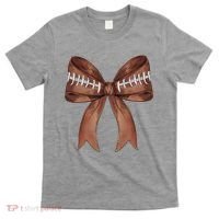 Football Lover Cute Bow Fall T-Shirt thumb 0