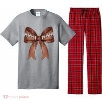 Football Lover Cute Bow Fall Pajama Set thumb 0