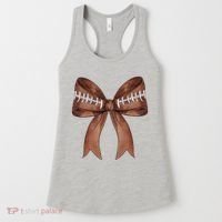 Football Lover Cute Bow Fall Women's Tank Top thumb 0