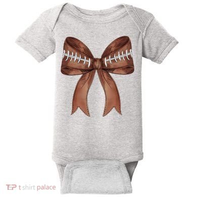 Football Lover Cute Bow Fall Baby Bodysuit