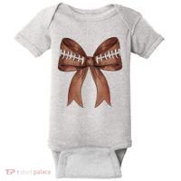 Football Lover Cute Bow Fall Baby Bodysuit thumb 0