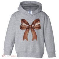 Football Lover Cute Bow Fall Toddler Hoodie thumb 0