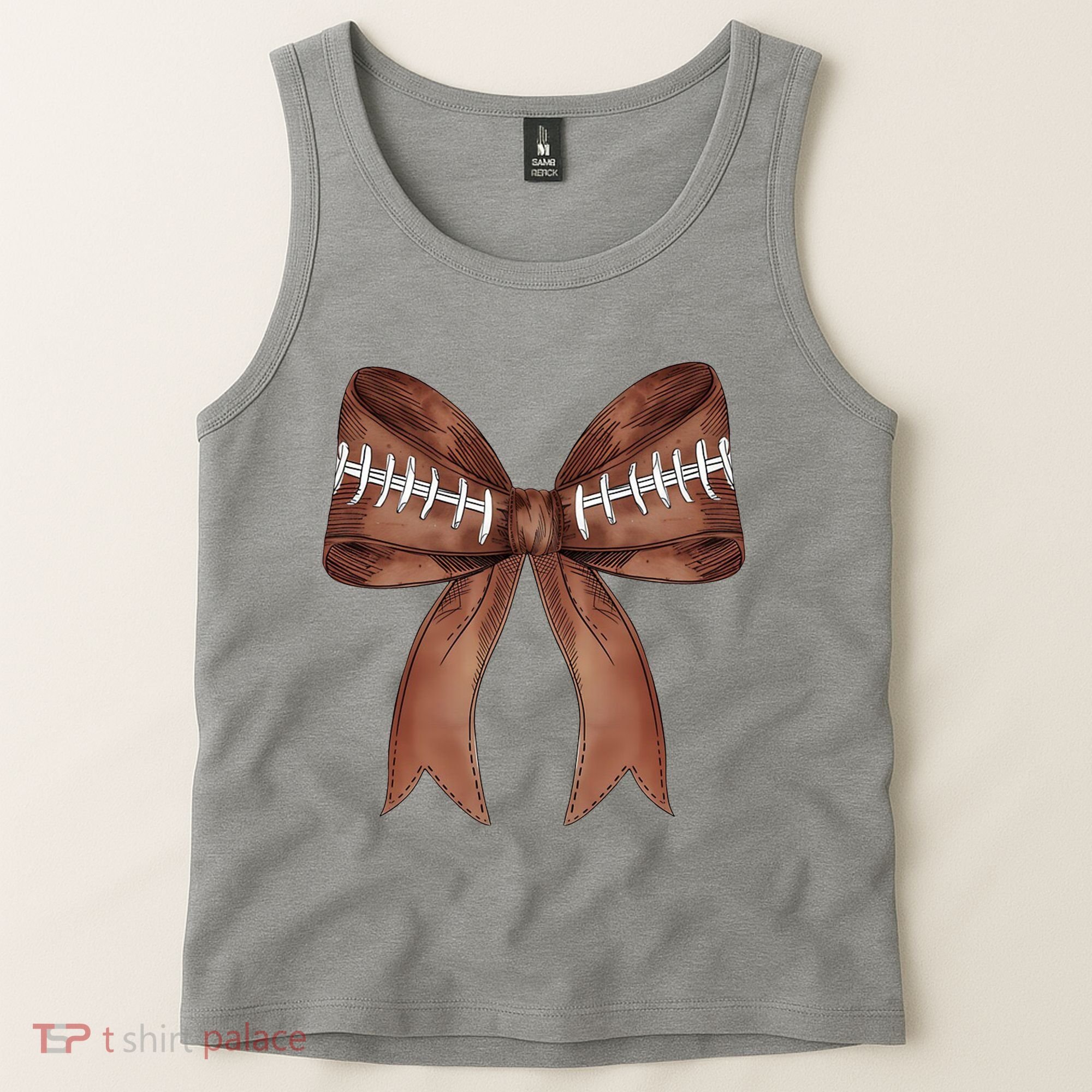 Football Lover Cute Bow Fall Tank Top