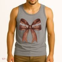 Football Lover Cute Bow Fall Tank Top thumb 3