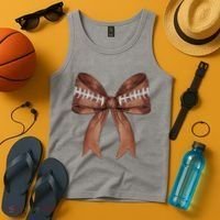 Football Lover Cute Bow Fall Tank Top thumb 4
