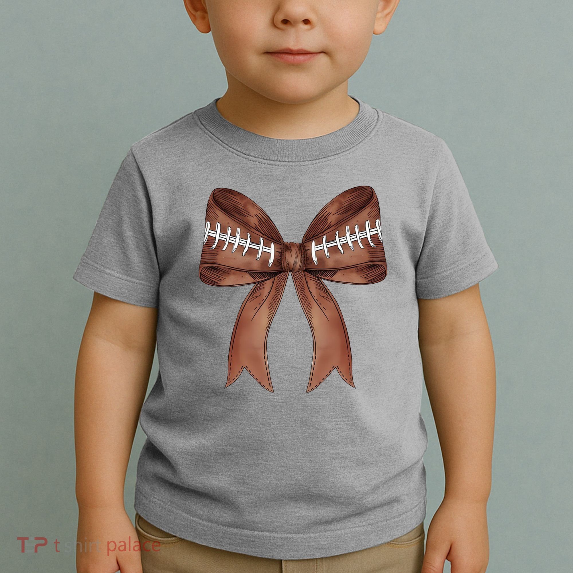 Football Lover Cute Bow Fall Toddler T-Shirt