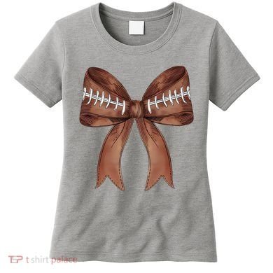 Football Lover Cute Bow Fall Women's T-Shirt