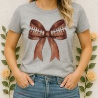 Football Lover Cute Bow Fall Women's T-Shirt thumb 2