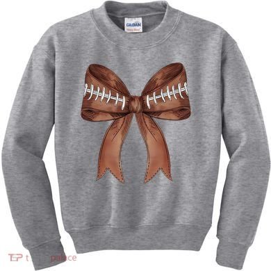 Football Lover Cute Bow Fall Kids Sweatshirt