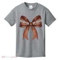 Football Lover Cute Bow Fall Kids T-Shirt thumb 0