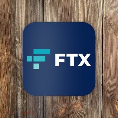 FTX Logo Crypto Cryptocurrency FTT Coin Coaster