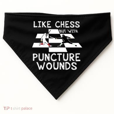 Funny Like Chess Fencing Epee Sword Gift Great Gift USA-Made Doggie Bandana