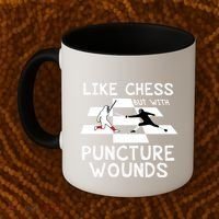 Funny Like Chess Fencing Epee Sword Gift Great Gift Coffee Mug thumb 2