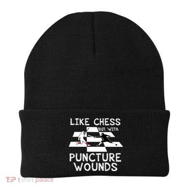 Funny Like Chess Fencing Epee Sword Gift Great Gift Beanie