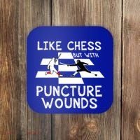 Funny Like Chess Fencing Epee Sword Gift Great Gift Coaster thumb 0