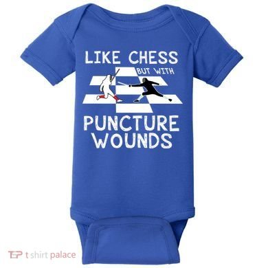 Funny Like Chess Fencing Epee Sword Gift Great Gift Baby Bodysuit