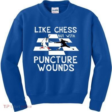 Funny Like Chess Fencing Epee Sword Gift Great Gift Kids Sweatshirt