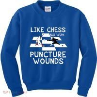 Funny Like Chess Fencing Epee Sword Gift Great Gift Kids Sweatshirt thumb 0
