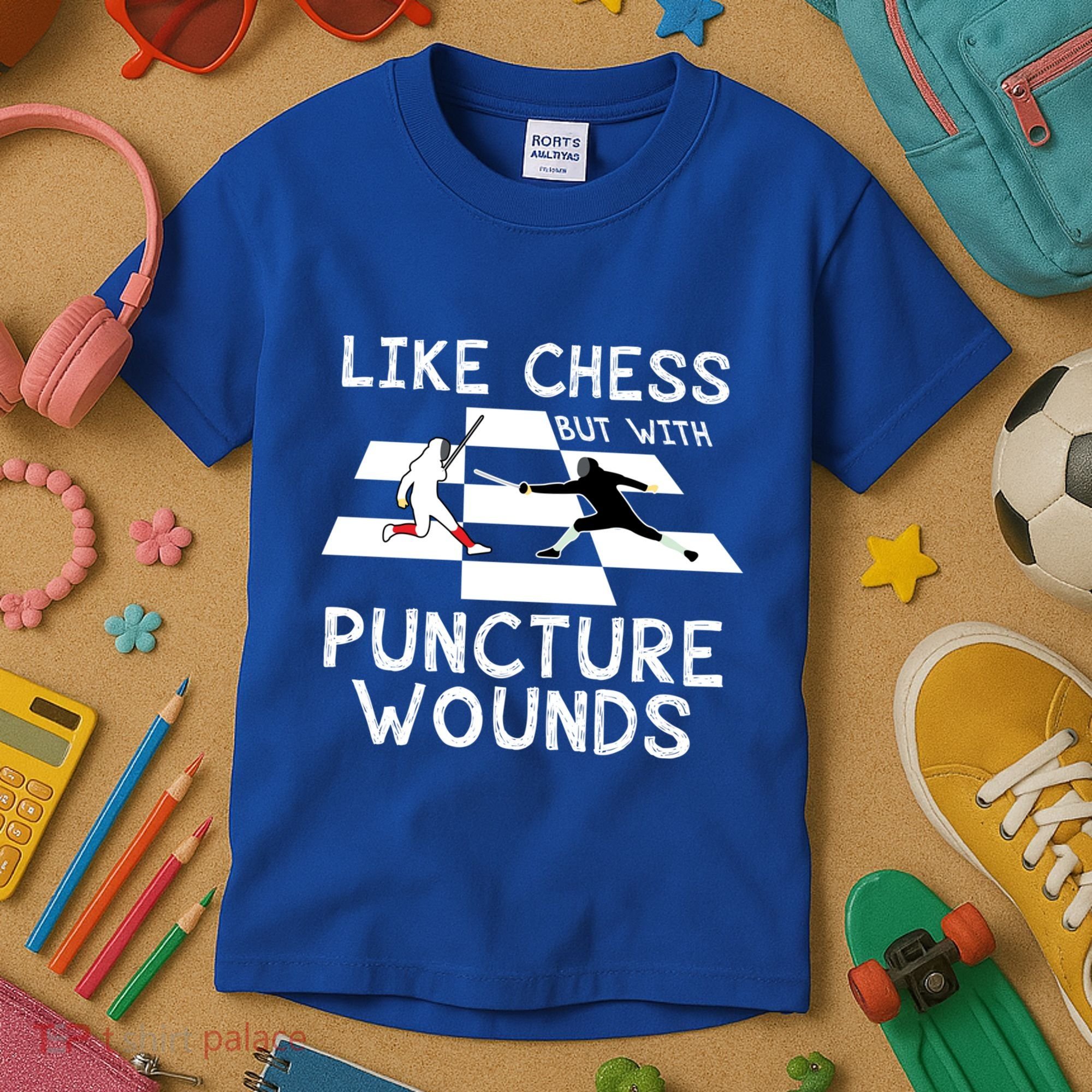 Funny Like Chess Fencing Epee Sword Gift Great Gift Kids T-Shirt