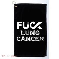 Fuck Lung Cancer Awareness Cool Gift Golf Towel thumb 0