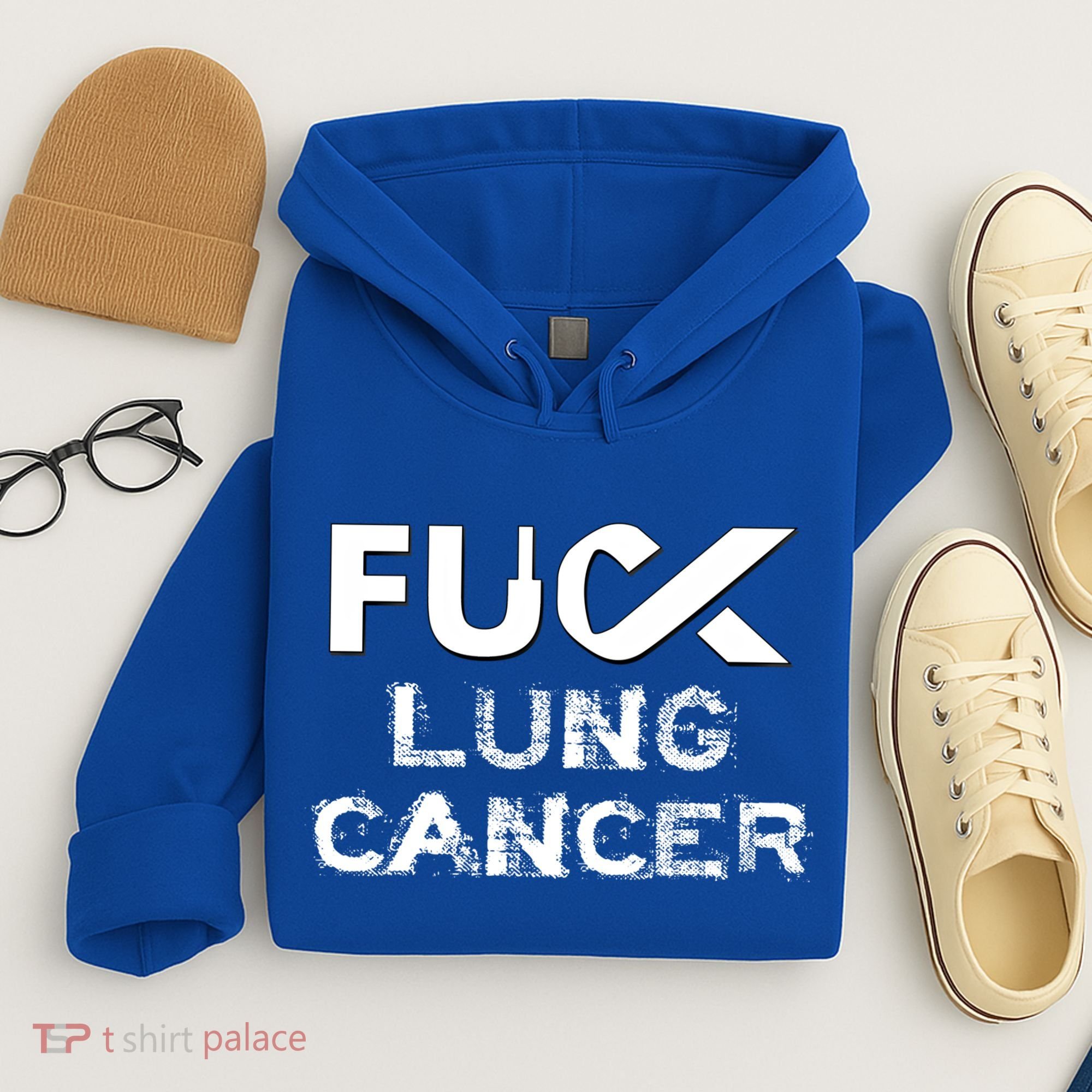 Fuck Lung Cancer Awareness Cool Gift Hoodie