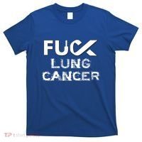 Fuck Lung Cancer Awareness Cool Gift T-Shirt thumb 0