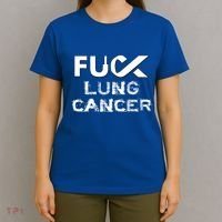 Fuck Lung Cancer Awareness Cool Gift T-Shirt thumb 4
