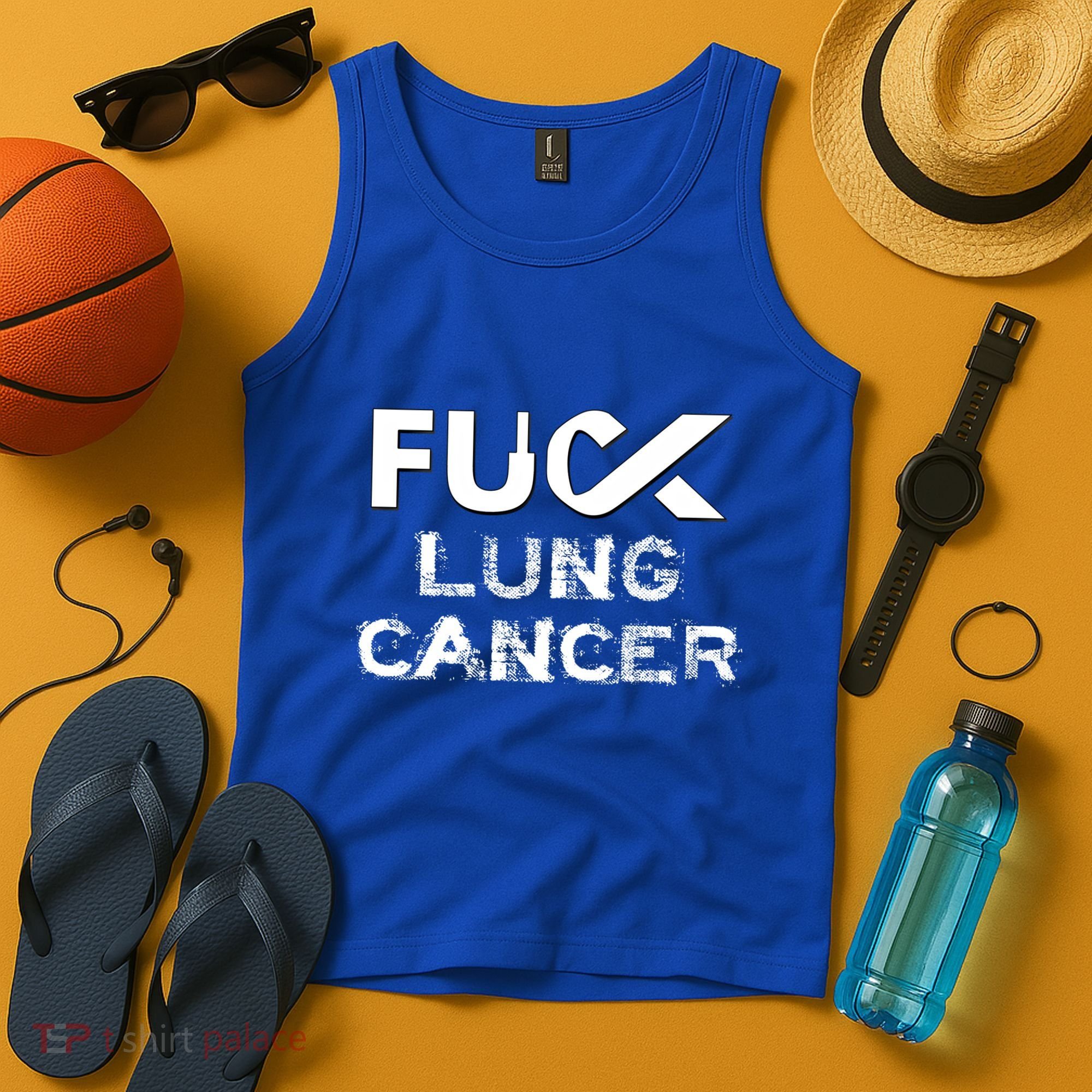 Fuck Lung Cancer Awareness Cool Gift Tank Top