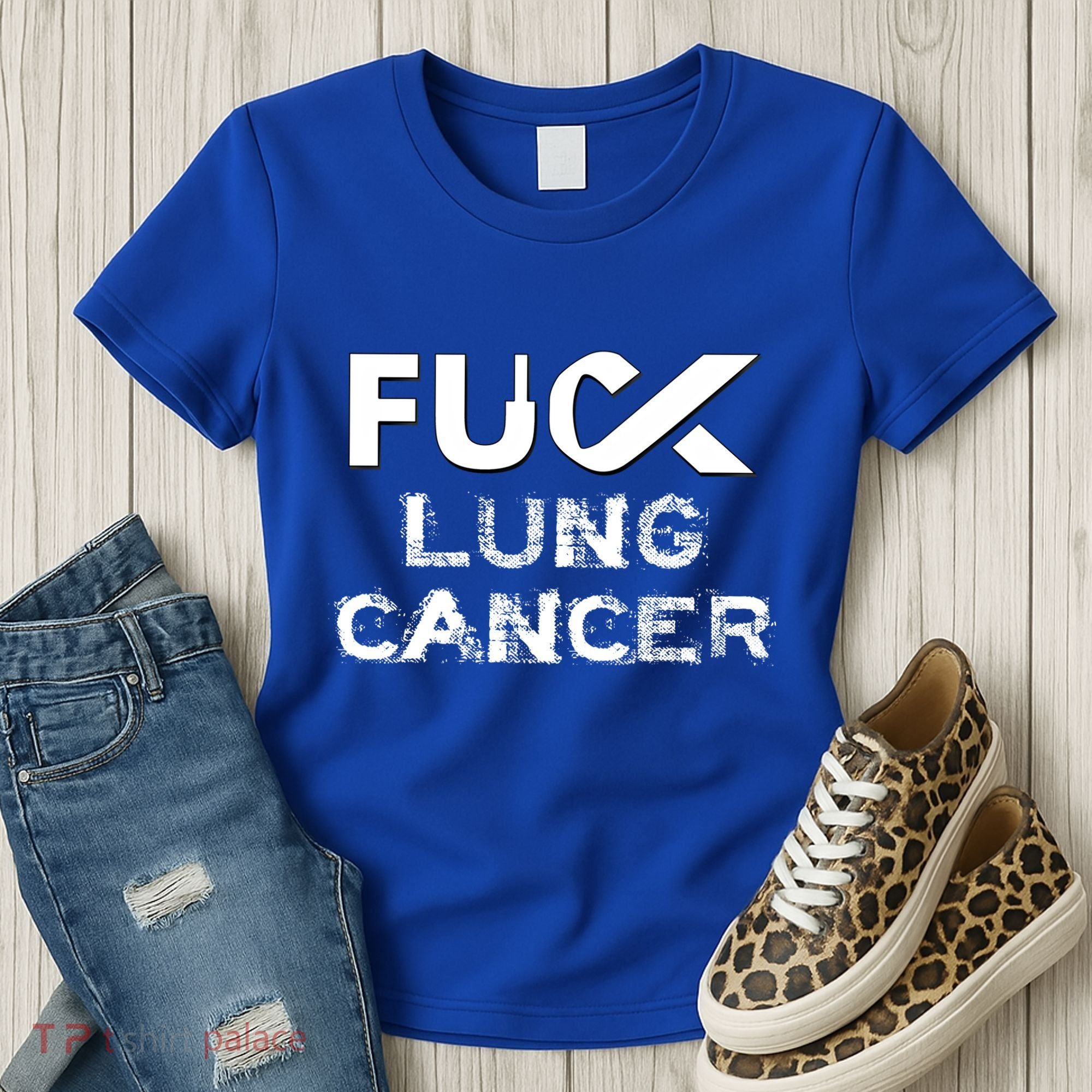 Fuck Lung Cancer Awareness Cool Gift Women's T-Shirt